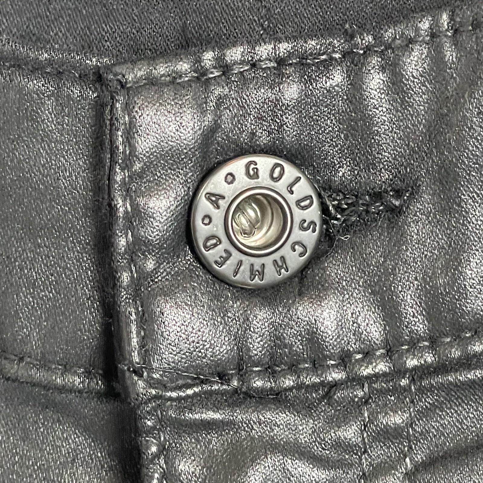 Adriano Goldschmied The Beau Slouchy Skinny Coated Pants Black Size 31 Regular thumbnail 7