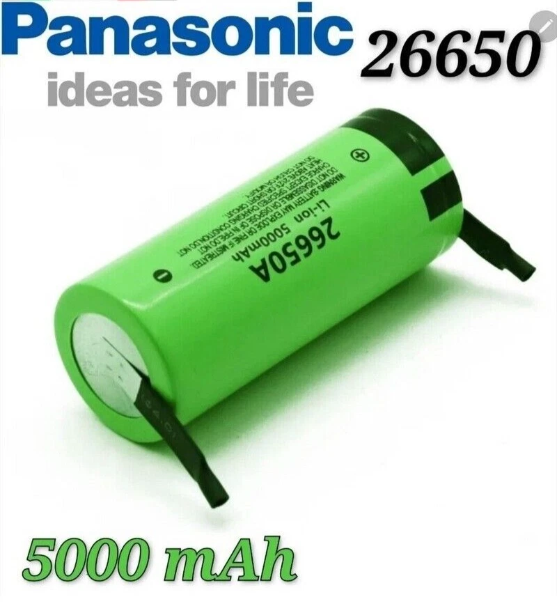 Batterie 26650 Litio Ricaricabile Panasonic Batteria Lamella Pacco 3.7V 5000mAh