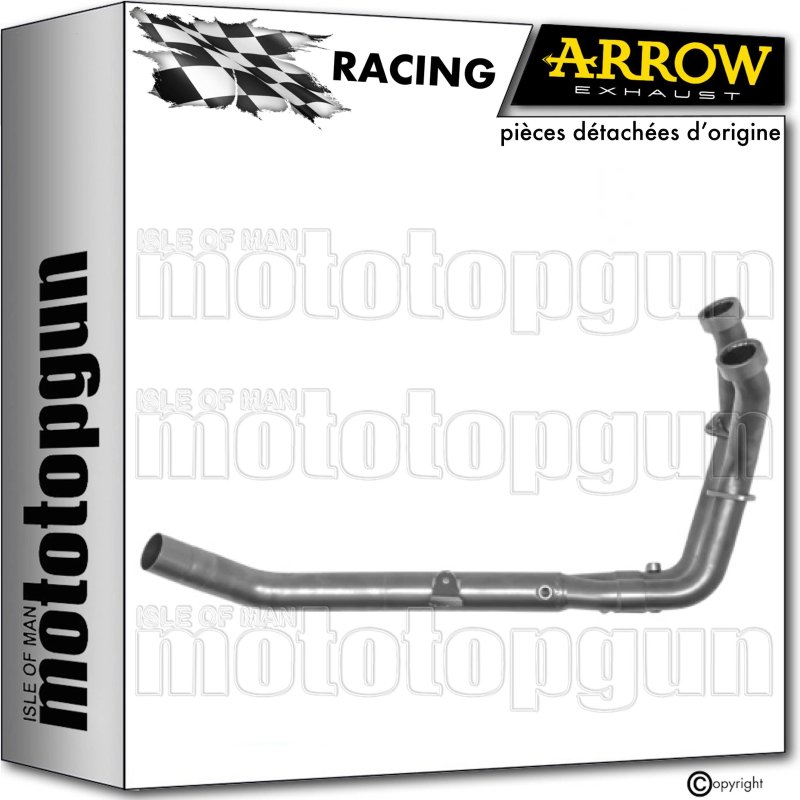 Collecteur Open Arrow pour Honda Transalp XL750 en inox compatible models 2023 et 2024
