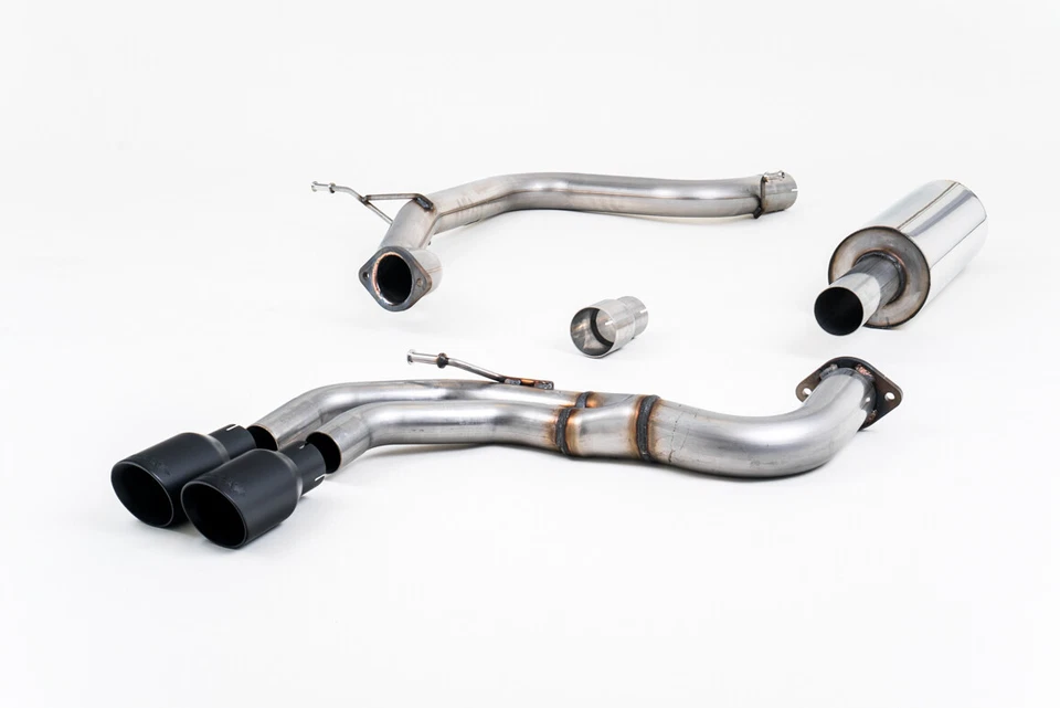 Milltek 70mm Sistema Escape Deportivo 2x80mm Negro para Audi A3 8V 2.0l Tdi 2WD - Imagen 1 de 1