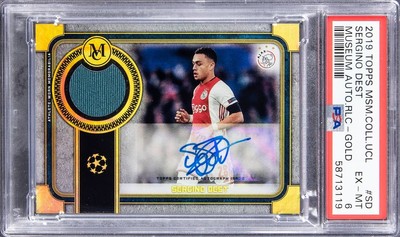 2019-20 Sergino Dest Topps Museum Gold Autographed Rookie Jersey 