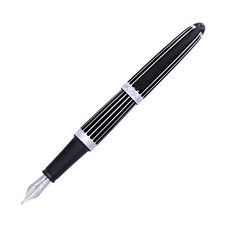 Diplomat Aero Fountain Pen in Stripes Black -...