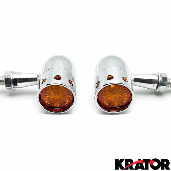 Хромированные указатели поворота для Harley Davidson Dyna Glide Wide Glide FXDWG FXWG - Изображение 3 из 4