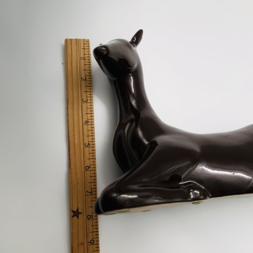 Vintage Ceramic Horse Glossy Deer Statue Figure Sculpture MCM 10”x8”x5” Signed - Picture 9 of 10