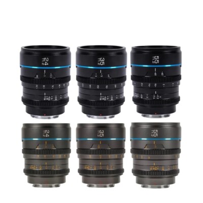 SIRUI Night Walker 24mm 35mm 55mm T1.2 S35 Cine Lens Large Aperture Camera Lens 