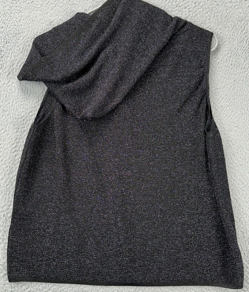 Anthropologie Pilcro Sleeveless Knit Sweater Womens XL Black Hooded NEW - Image 4 of 4