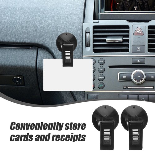 Car ID Folder Memo Parking Ticket Holder Windscreen Clip Suction Clamp - Photo 4 sur 12