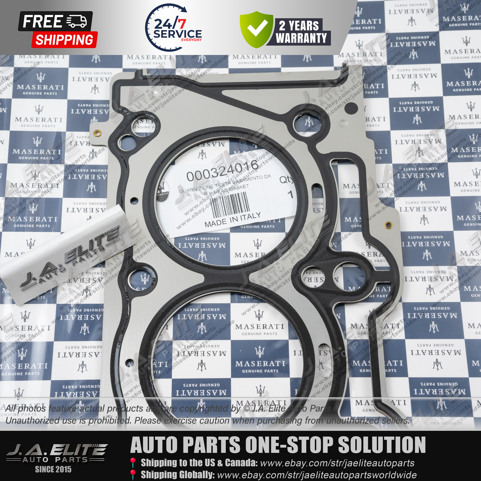 2pcs  Genuine Left & Right Head Gasket fit Maserati Ghibli Levante Quattroporte