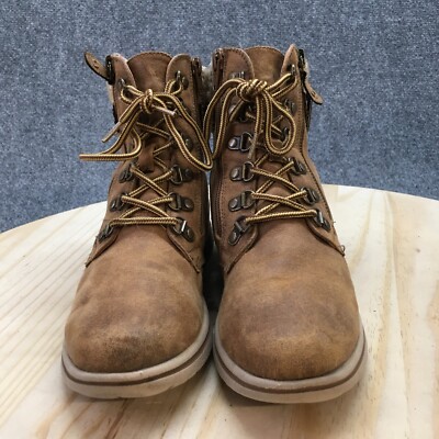 White Mountain Filly Boots For Women - Brown Suede Calf Shoes With Tassel