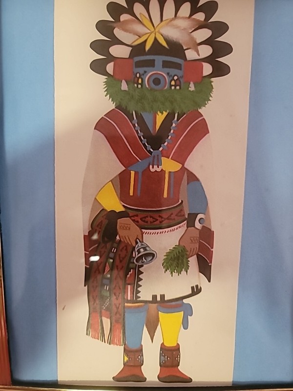vintage set (2) of native american artwork by BRUCE TIMECHE.  