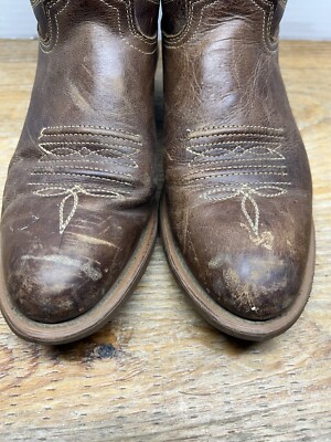 Bottes Cowboy Vintage Abilene Homme - Taille 9 US (42 EU) - Cuir Noir - Western