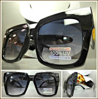OVERSIZE Classic Vintage RETRO CAT EYE Style SUN GLASSES Large Thick Black Frame