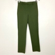 Quince Ultra-Stretch Ponte Straight Leg Pants Women’s Size S Pull On Knit Green