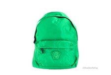 Versace Large Bright Green Nylon Fabric Medus...