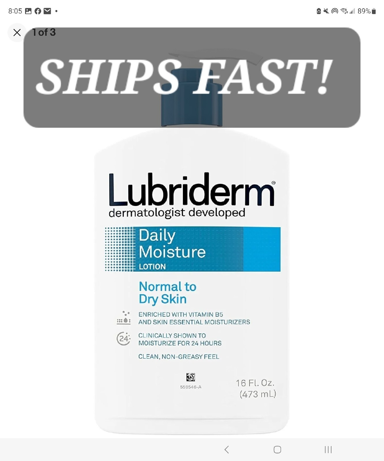 Normal To Dry Skin, 16 Fl. Oz. New