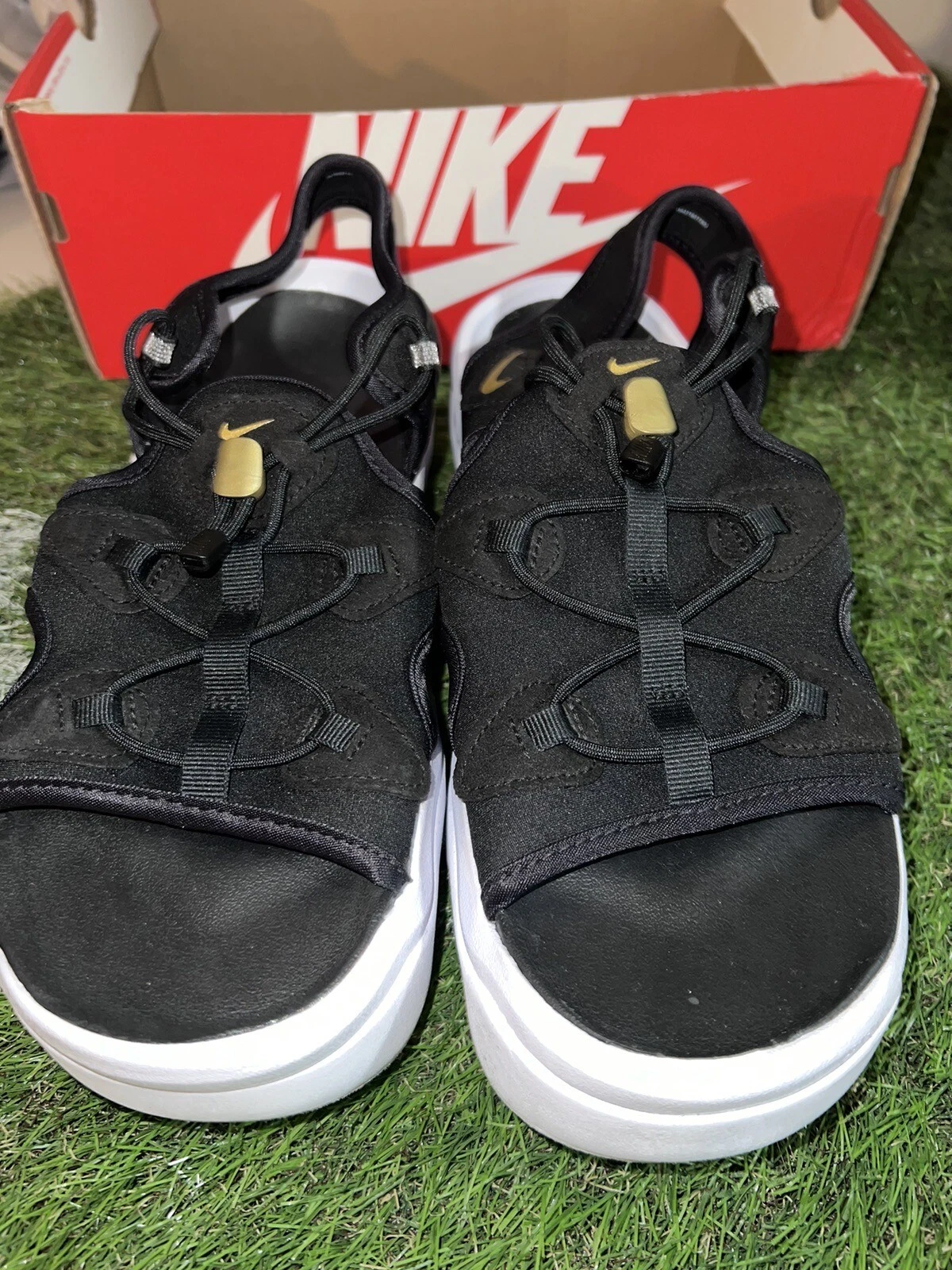 Nike Air Max sandali donna Koko nero oro bianco scarpe CW9705 001 taglia 12