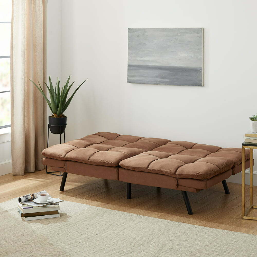 Memory Foam Futon Sofa Bed Couch Sleeper Convertible Foldable Loveseat ...