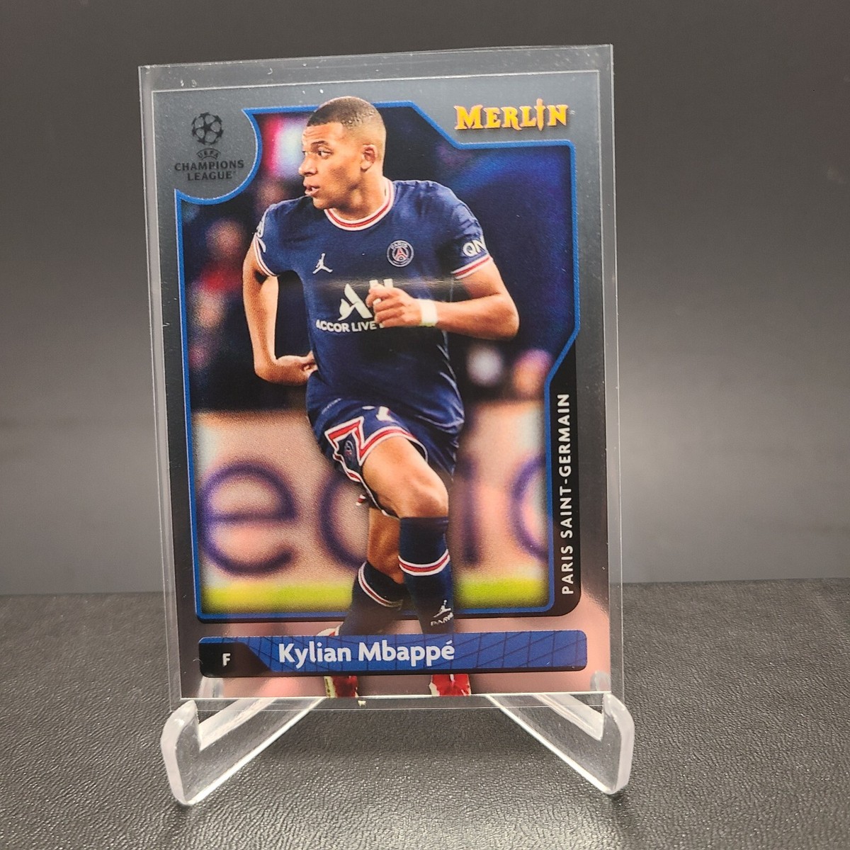 スポーツ選手 Topps Chrome CL Kylian Mbappe Base 2022 Topps Chrome Merlin Base Soccer Card - #100 Kylian
