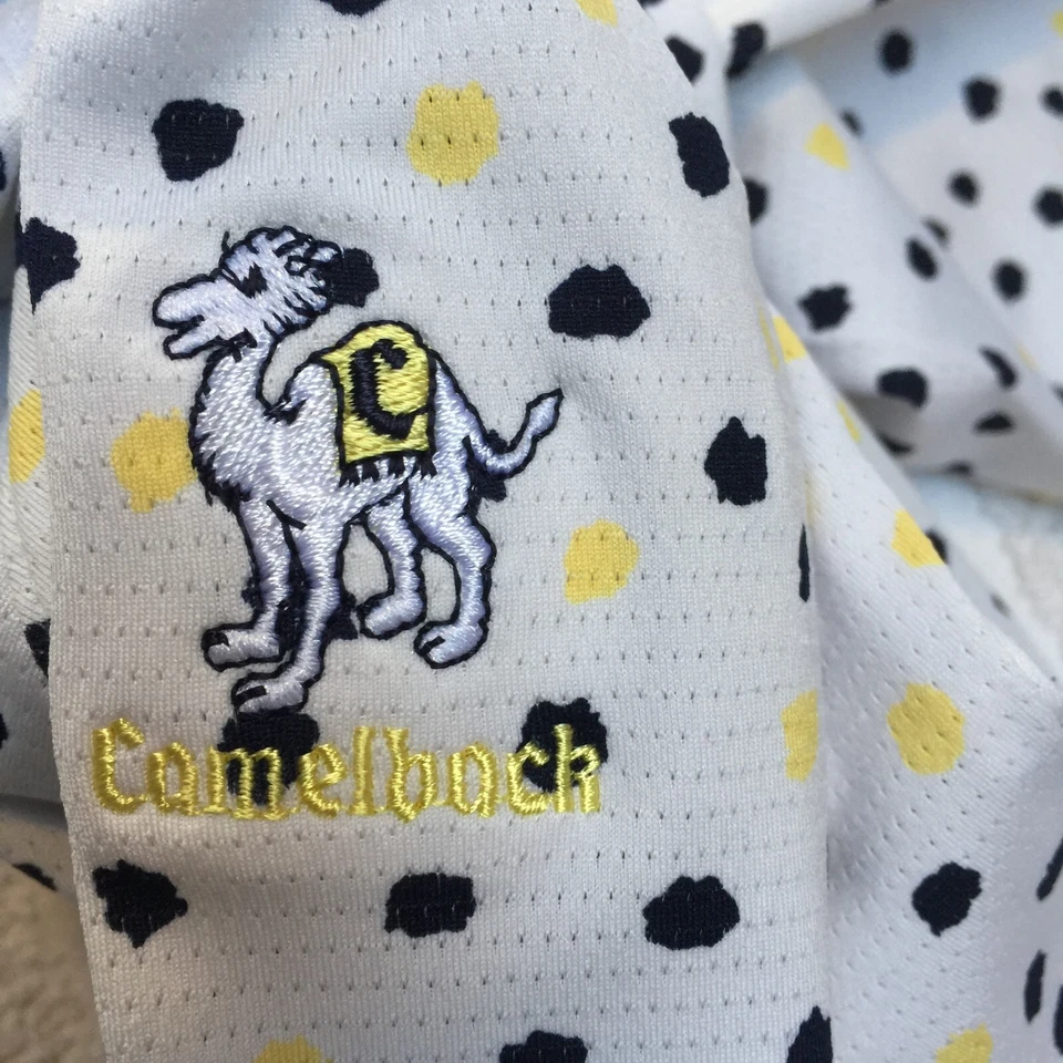 Camisa de golf deportiva Haley para mujer manga larga 1/4 cremallera top pequeña lunares blanca Foto 3 de 4