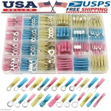 270pc Heat Shrink Wire Connectors Electrical Ring Fork Spade Crimp Terminals Kit