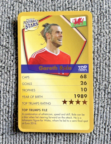 Top Trumps World Football Stars - Gareth Bale Karta Piłka nożna Karta kolekcjonerska - Zdjęcie 1 z 6