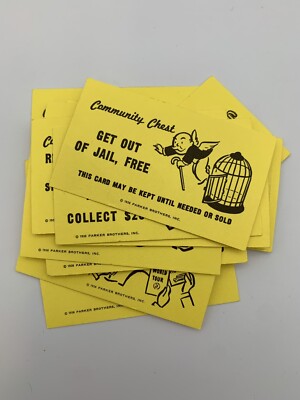 Monopoly 1935 Commemorative Edition 16 Replacement Community Chest