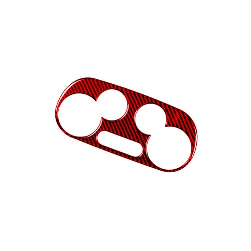 Cubierta de panel de consola climática digital de fibra de carbono roja para Fiat 500 2012-2015 - Imagen 5 de 9
