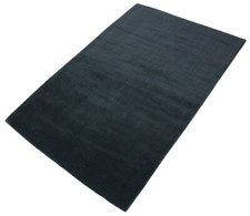  DunkelGrau Blau Teppich 100% Wolle Gabbeh Loom Handgefertigt 180X260 cm VK12