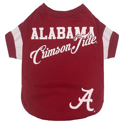Pets First NCAA Stripe Tee Shirt for Dogs & Cats Durable & Cute Dog Tee Shirt
