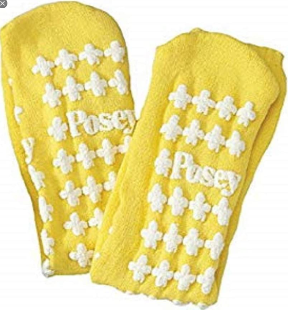 NEW Non Skid No Slip Posey Fall Management Pair Of Socks Yellow eBay