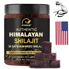 Dynamic Vitality Shilajit Gummies Pure 100% Himalayan Organic Resin Natural NEW