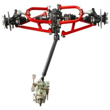 DIY ATV Go Kart 4 Wheel Drive Front Drive Shaft CV Axle Shock Swing Arm Assembly