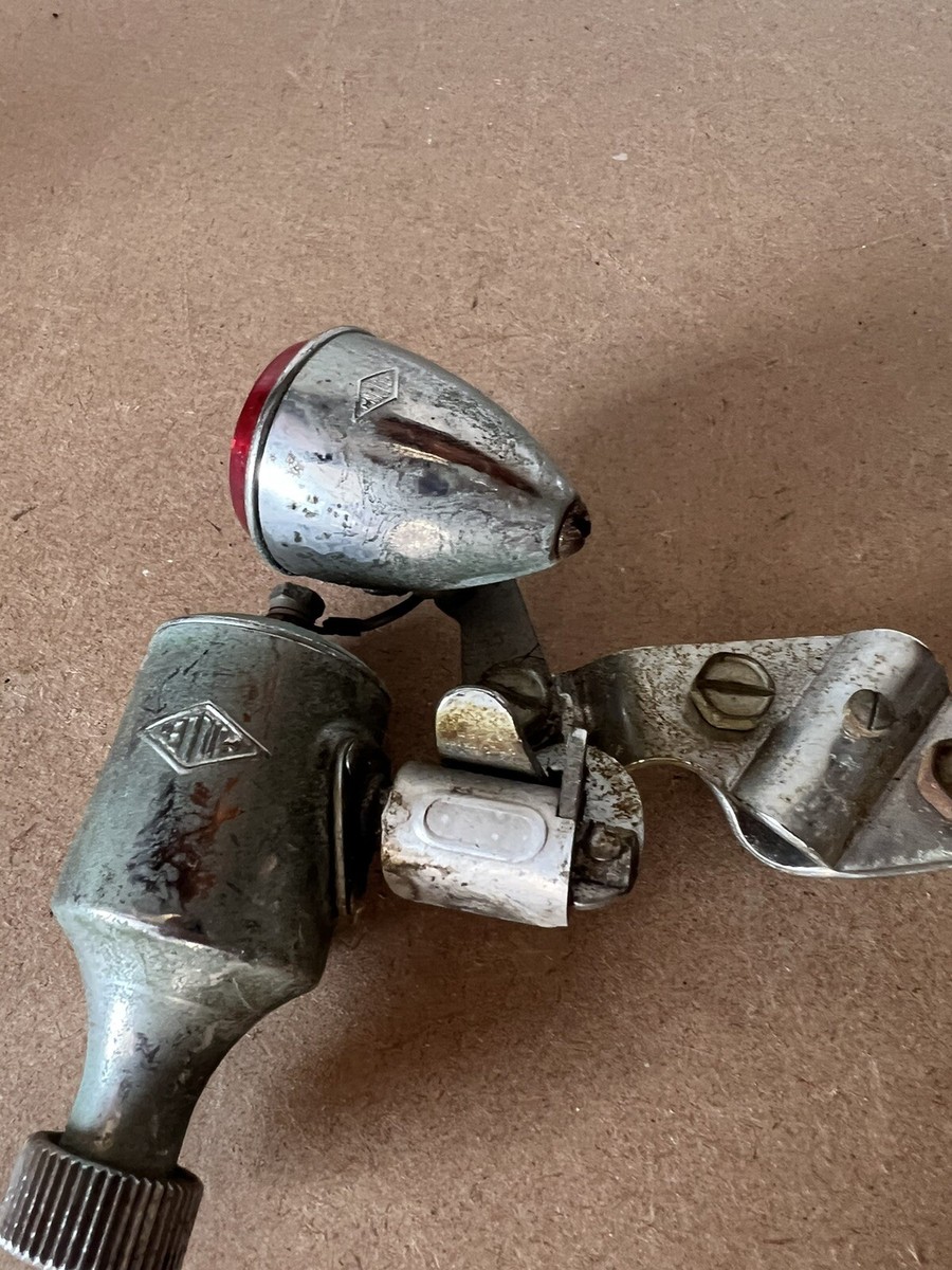 VINTAGE MILLER BICYCLE LIGHT WITH GENERATOR LAMP Rear Works