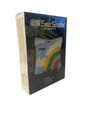 1970s Sew Simple Latch Hook Kit 12" x 12" Rainbow T522 New Sealed Package VTG