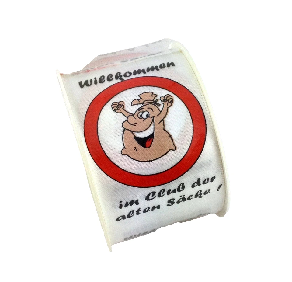 1,32€/m  3m Satin Geschenkband Schleifenband Alter Sack Beschriftung 85206 - Bild 2 von 2