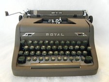 😍 ROYAL QUIET DELUXE DE LUXE MANUAL TYPEWRITER GRAY/GREEN KEY ST135 3PT8 thumbnail