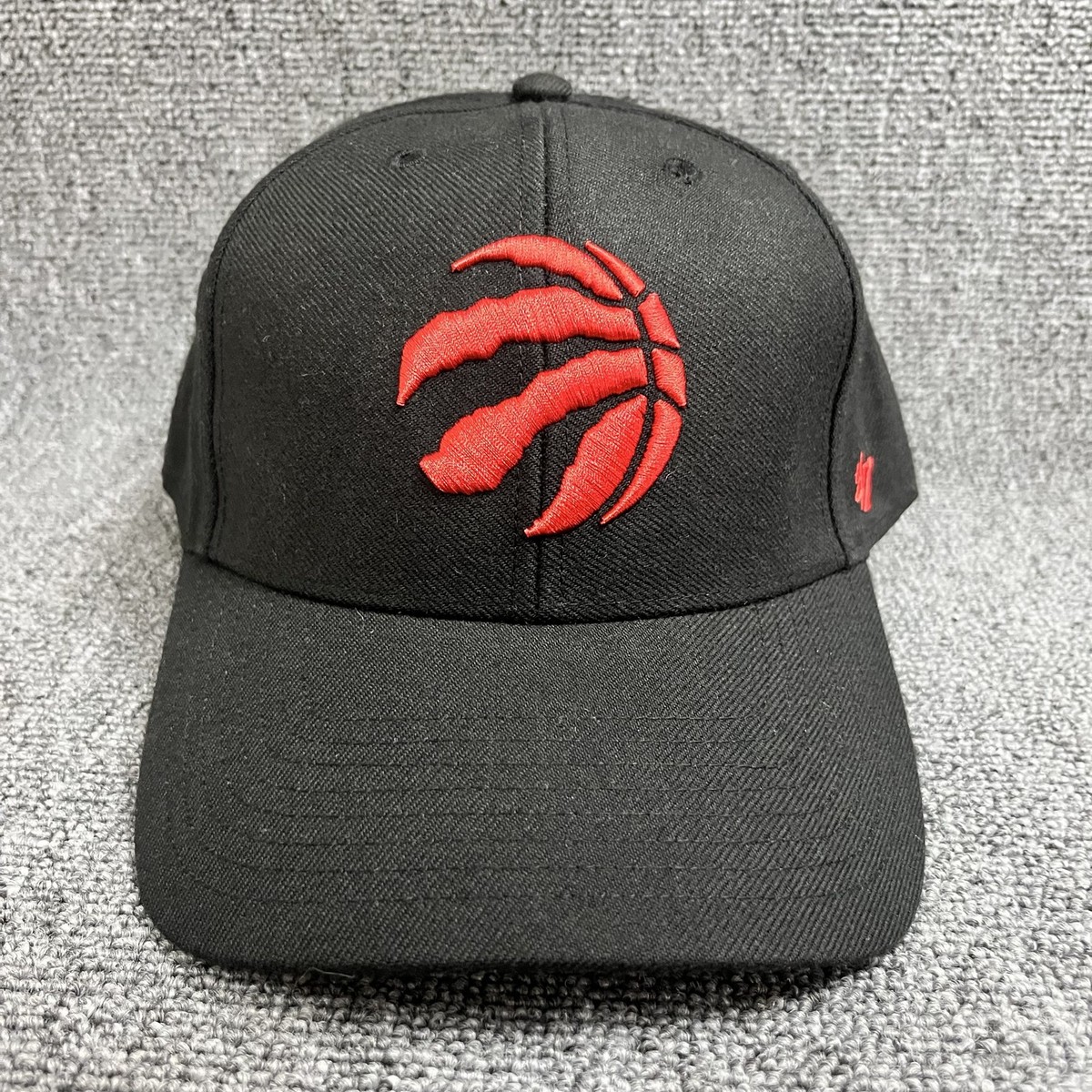 New '47 Toronto Raptors NBA Black Red Claw Logo Adjustable MVP Hat Cap