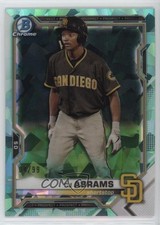 2021 Bowman Chrome Sapphire Edition Prospects Aqua Refractor 4/99 CJ Abrams h3r