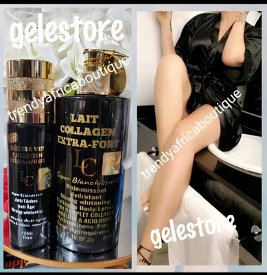 Lait Collagen Extra WHITE VIP Super Blanchissant Whitening Body Lotion & SERUM 
