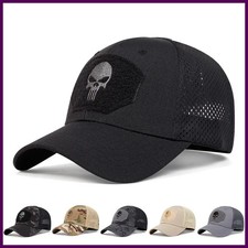 Unisex Skull Embroidery Baseball Cap Breathable Adjustable Casual Sunscreen Hats