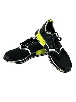 Adidas NMD R1 Boost Men's Sz 6.5 Casual Running Shoe Black Green Trainer Sneaker