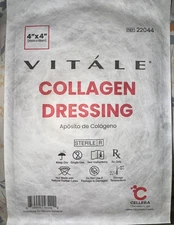 Vitale Sterile 4” x 4” Collagen Wound Dressing (10 Dressings)