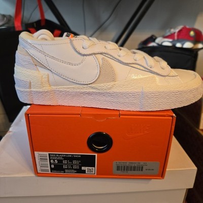 Nike Sacai x Nike Blazer ''White Patent Leather '' DM6443-100 Men s 6.5 Women's 8