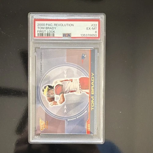 2000 Pacific Revolution First Look Tom Brady Rookie #22 PSA 6