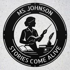 Personalized Ms Literature Teacher Metal Sign Custom Classroom Wall Decor Gift