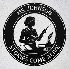 Personalized Ms Literature Teacher Metal Sign Custom Classroom Wall Decor Gift
