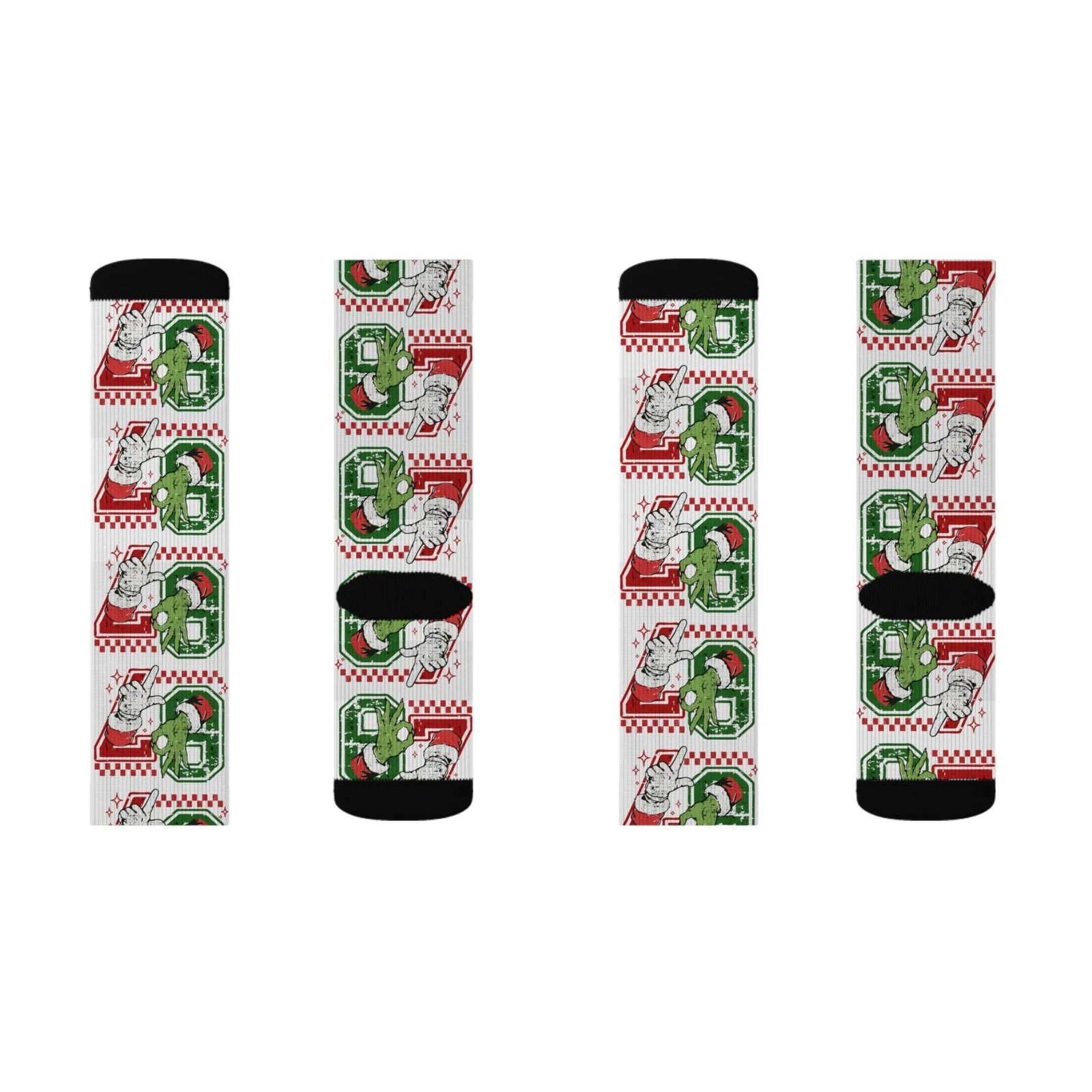 67 Pattern Sublimation Socks | Christmas Holiday Crew Socks
