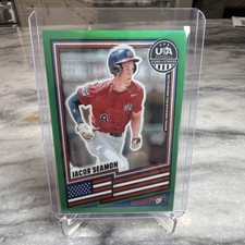 Panini 2026 USA Baseball Stars & Stripes Jacob Seamon #199 Green Parallel