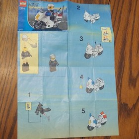 LEGO City Police 7235 Police Motorcycle Complete w/ Instructions 20pc