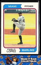 Pablo López 2023 Topps Heritage #341 Miami Marlins Baseball